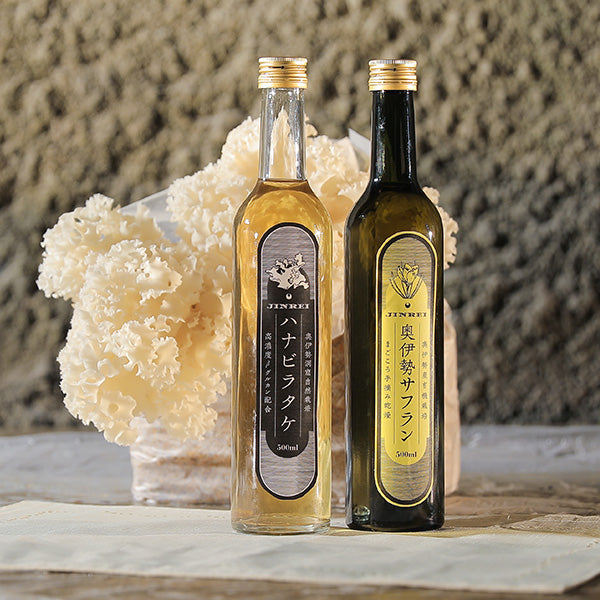 神鈴JINREI ハナビラタケ純米酒仕込み/奥伊勢サフラン純米酒仕込み【2